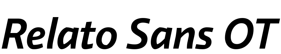 Relato Sans OT Semi Bold Italic cкачати шрифт безкоштовно